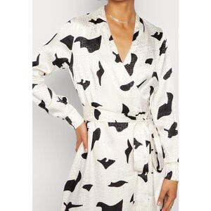 Never Fully Dressed Mono Skyler Midi Wrap Dress